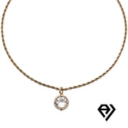 Aria LUX 2mm Rope Chain With Circle Diamond Pendent