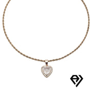 Aria LUX 2mm Rope Chain With Heart Diamond Pendent