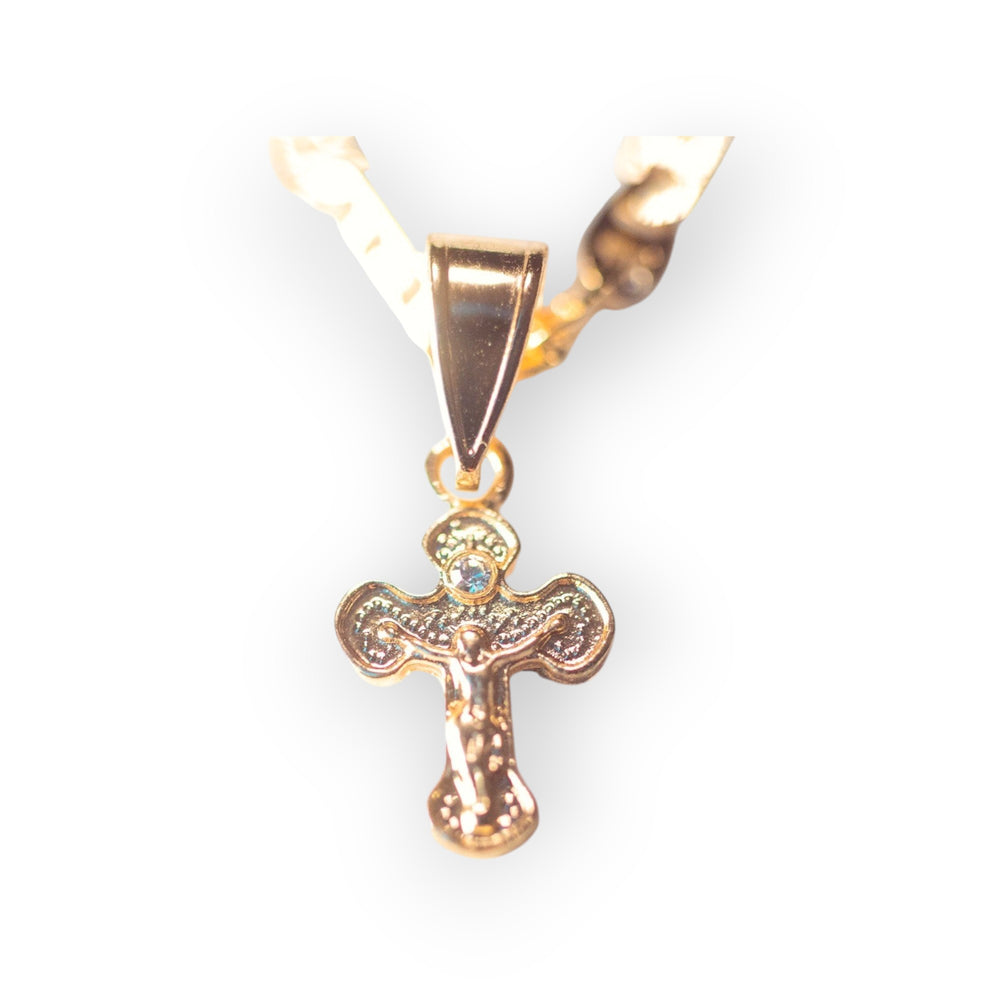 Chain with Petite Gold Crucifix