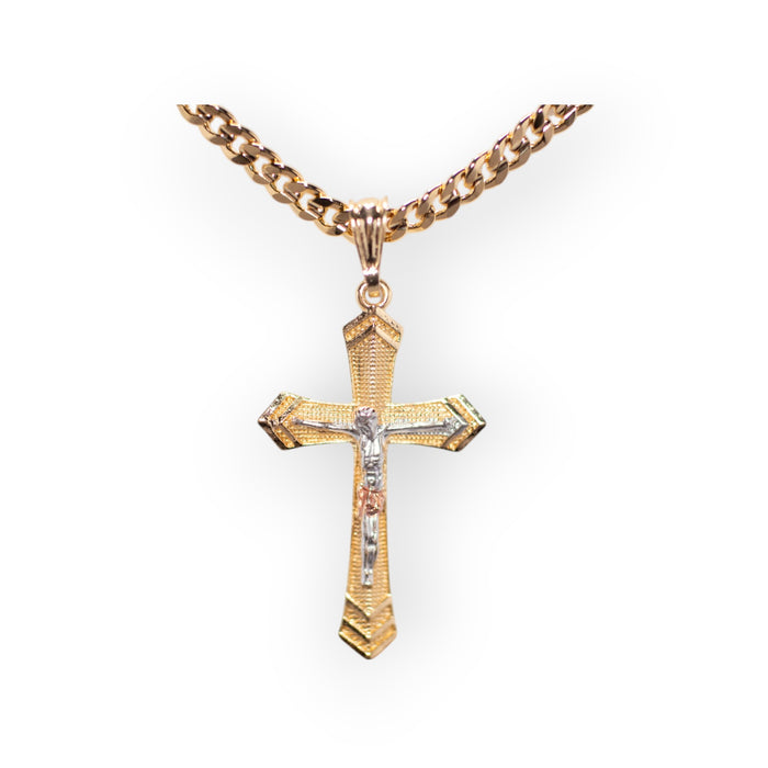 Chain with Tri Color Crucifix