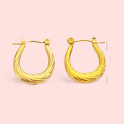 14k Gold Plated Hoop Ear Rings