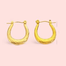 14k Gold Plated Hoop Ear Rings