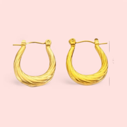 14k Gold Plated Hoop Ear Rings