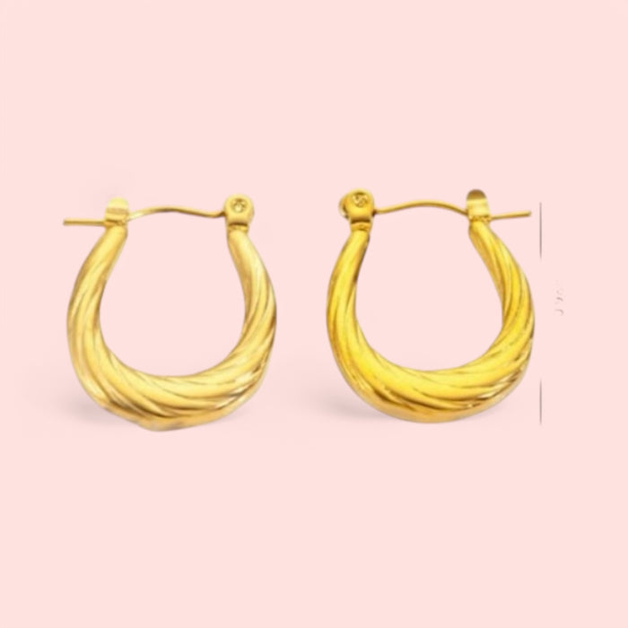 14k Gold Plated Hoop Ear Rings