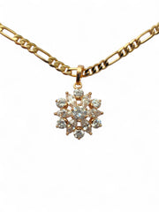 Rose Gold Necklace with Crystal Snowflake P30