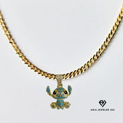 Chain with Diamond Stitch Pendant