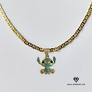Chain with Diamond Stitch Pendant