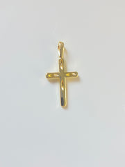 Indented Gold Cross Charm
