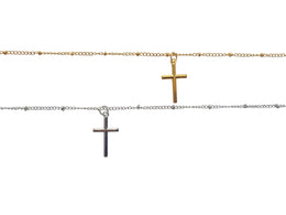 Silver + Gold crosses  P30