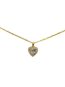 Crystal Heart with Gold Necklace  P30