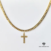 Gold Necklace with Curifix Cross Pendant