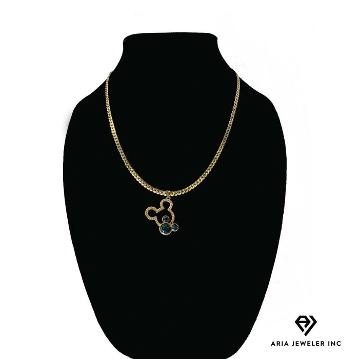 Chain with Mosaic Micky Mouse Pendant