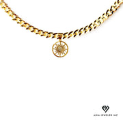 Chain with Gold Bohemian Sun Pendant