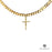Gold Necklace with crucifix Cross Pendant