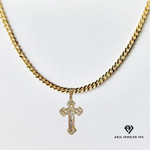 Chain with Gold Filigree Crucifix