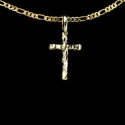 Chain with Gold Nugget Cross