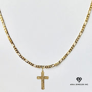 Gold Necklace with Curifix Cross Pendant