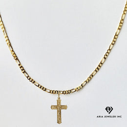 Gold Necklace with Curifix Cross Pendant