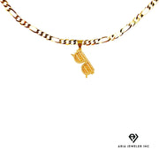 Chain with Gold Sun Glasses Pendant  P30