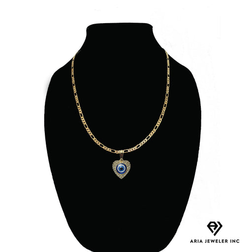 Chain with Gold Evil Eye Pendant