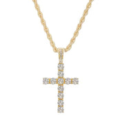 Gold plated Rope Chain with Cross P30