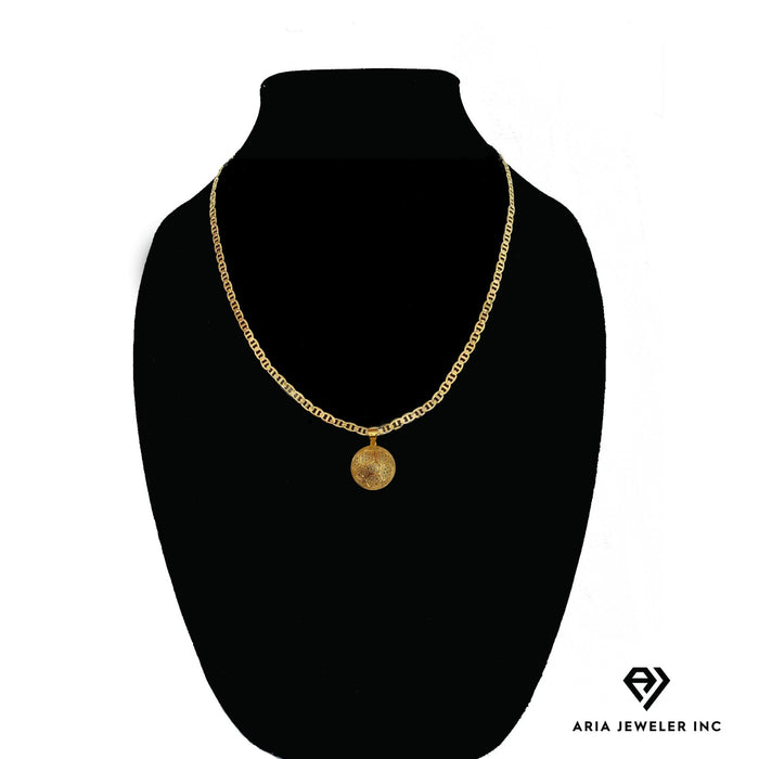 Gold Necklace with Soccer Ball Charm