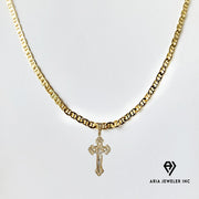 Chain with Gold Filigree Crucifix