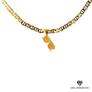 Chain with Gold Sun Glasses Pendant  P30