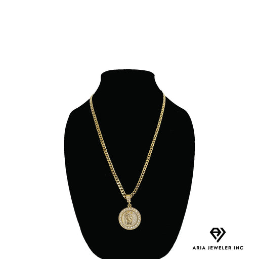 Gold Necklace with Jesus pendant