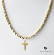 Gold Necklace with Curifix Cross Pendant
