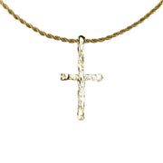 Chain with Gold Nugget Cross