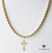 Chain with Gold Filigree Crucifix