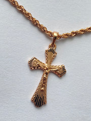 Rose Gold Necklace with Crucifix P30