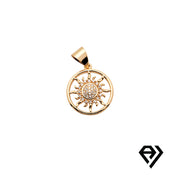 Chain with Gold Bohemian Sun Pendant