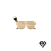 Chain with Gold Sun Glasses Pendant  P30