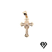 Chain with Gold Roman Cross Pendant