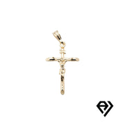 Gold Necklace with crucifix Cross Pendant