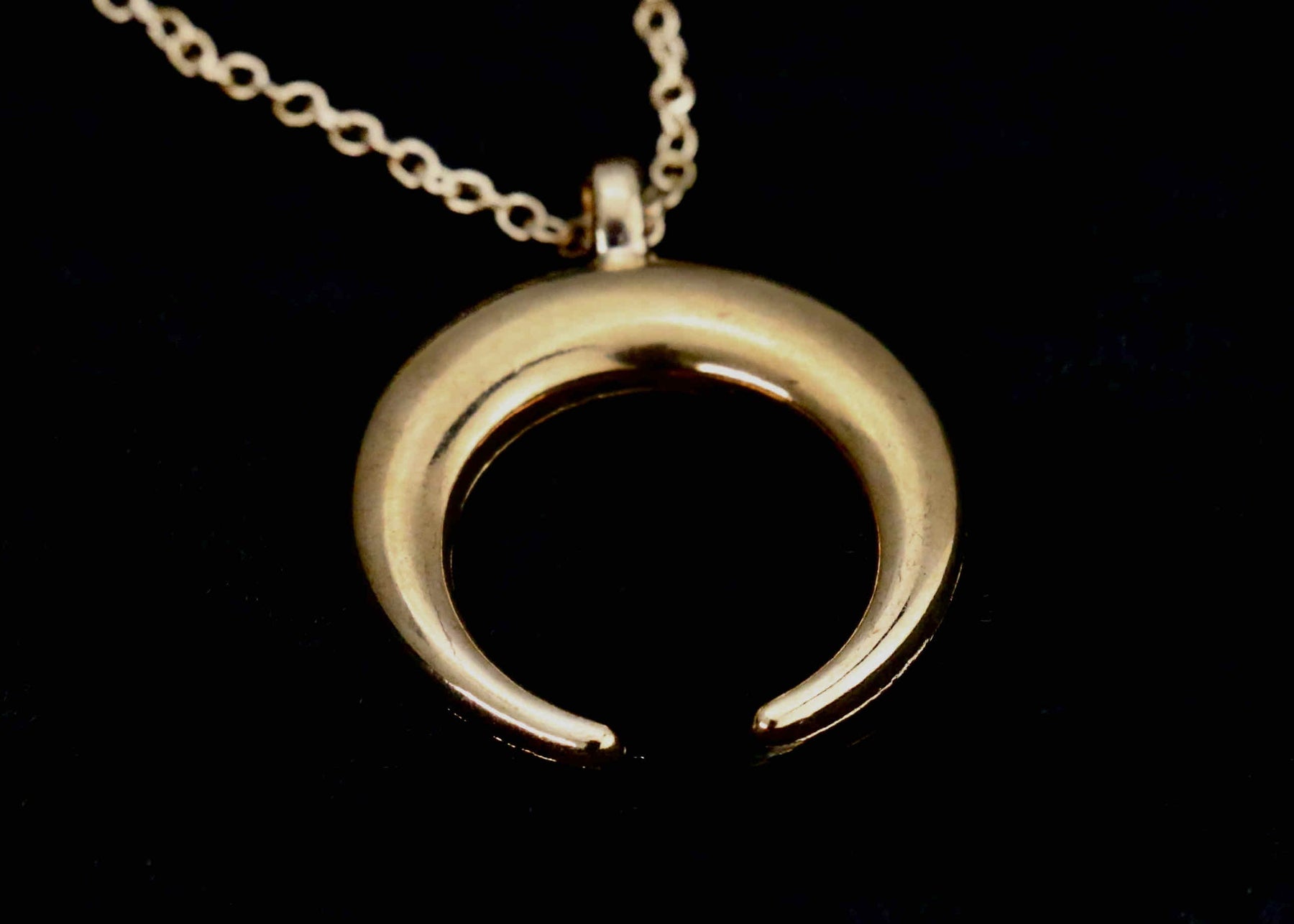 gold plated   Chain with Crescent Moon Valentine Day Gift for Women & Men,  gold plated   Chain Necklace by Aria Jeweler