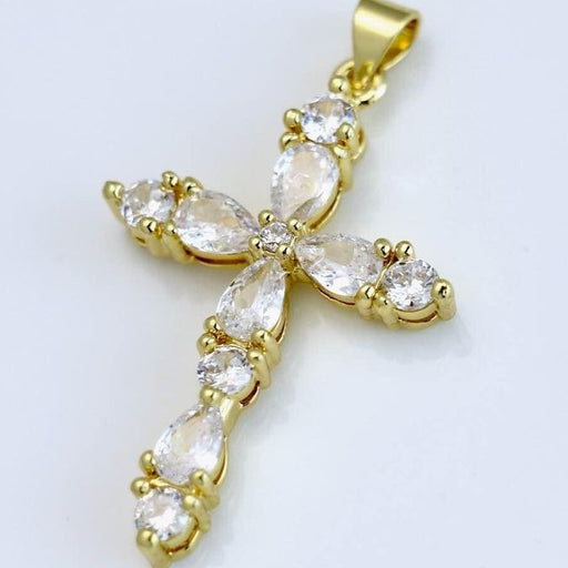 Rope with diamond cross charm