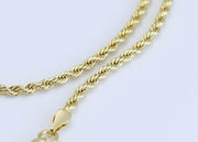 Rope with diamond cross charm