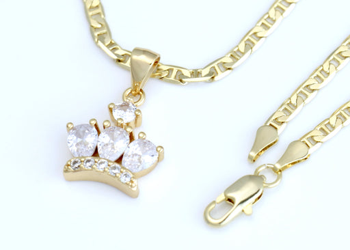 14k  gold plated   mariner with diamond queen crown