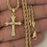 Rope chain with catholic cross charm