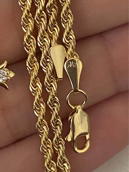 Rope chain with catholic cross charm