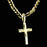 14k  gold plated Cross Chain Necklace Unisex Gift for Women & Men, Boyfriend, Girlfriend 14 Karat    gold plated Cuban Chain for Man by Aria jeweler