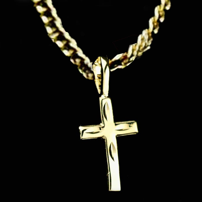 Cuban with Gold Cross