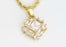 14k    gold plated Rope Necklace with Square Diamond, Best Gift for Girlfriend, Women & Men,  gold plated Rope Chain with Square Diamond Charm by Aria Jeweler