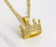 14k   Vermeil  gold plated Mariner Necklace Clearance with Diamond Crown Charm, Best Gift for Women & Men, Boyfriend, Girlfriend,  gold plated Mariner Chain by Aria Jeweler