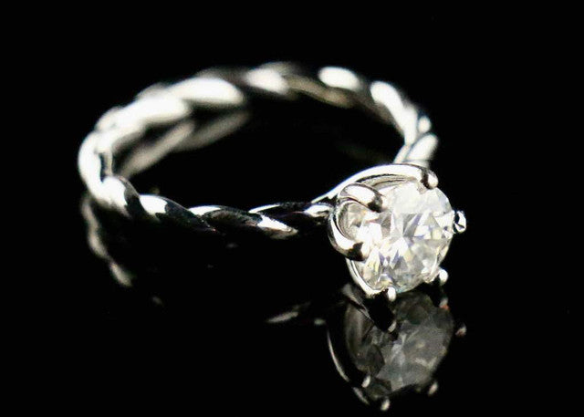 1 Carat Engagement Ring for Women, Real Braided Moissanite Diamond Ring, Anniversary Wedding Rings Jewelry Gift for Women by Aria Jeweler