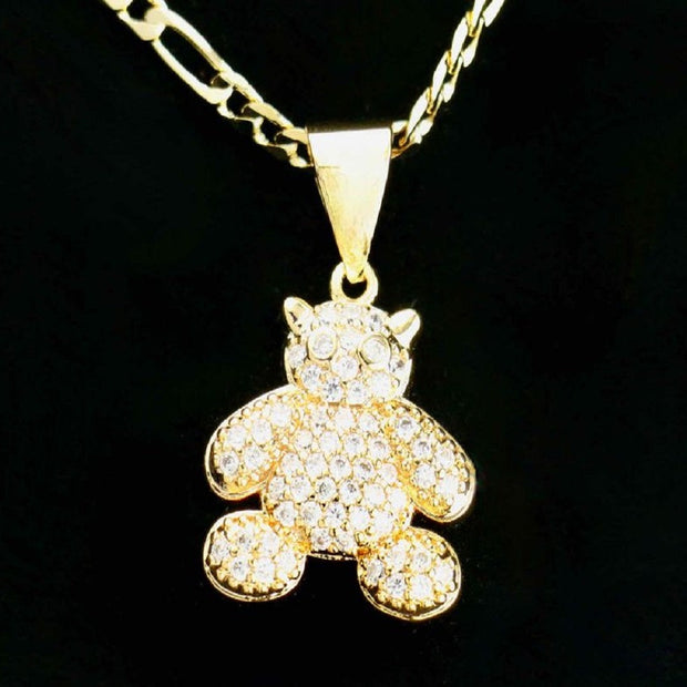 Figaro with Gold Teddy Bear