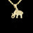 14k Gold Necklace with Gold Diamond Cut with Thai Elephant Charm Valentine Gift for Women & Men, 14 Karat Gold Rope Necklace by Aria jeweler